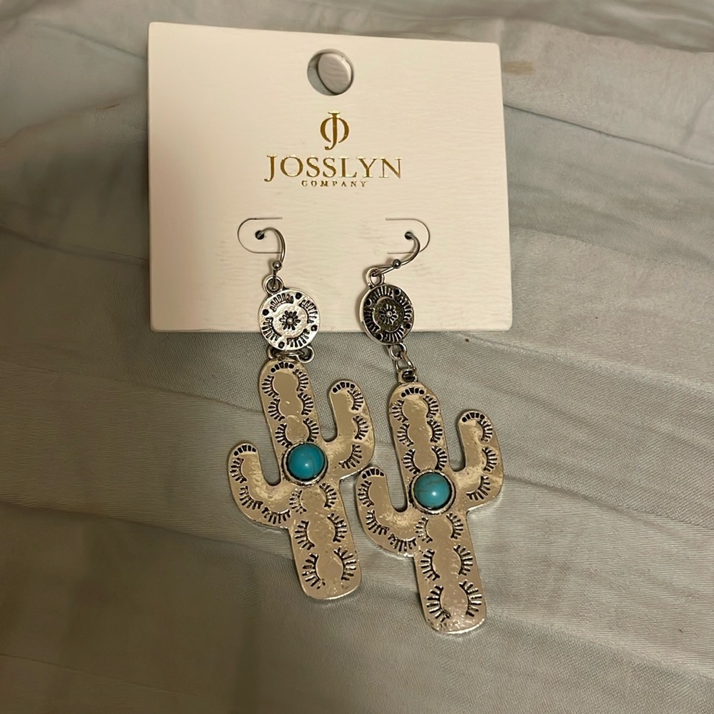 Silver Cactus earrings